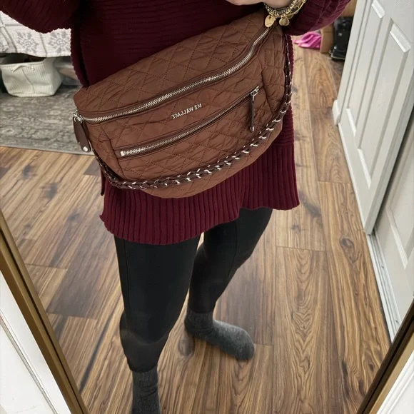 MZ Wallace Quilted Crossbody Bag in Brown - Picture 7 of 9